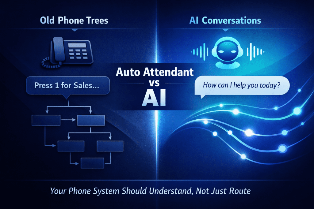 Auto Attendant vs AI Call Handling: VoIP Guide | Xecunet